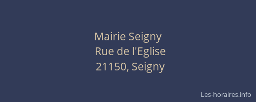 Mairie Seigny