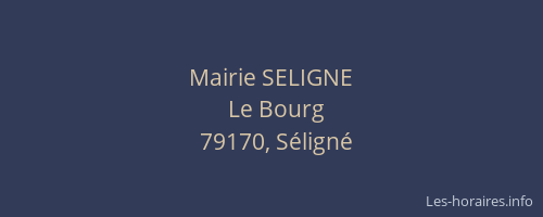 Mairie SELIGNE