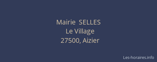 Mairie  SELLES