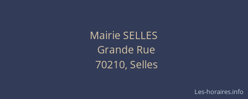 Mairie SELLES