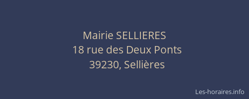 Mairie SELLIERES