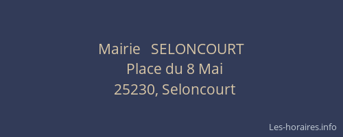 Mairie   SELONCOURT