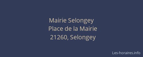 Mairie Selongey