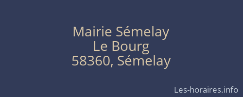 Mairie Sémelay