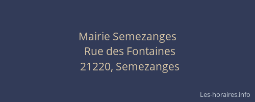 Mairie Semezanges