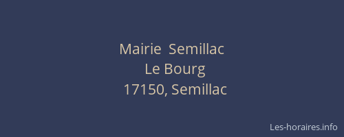 Mairie  Semillac