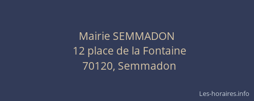 Mairie SEMMADON