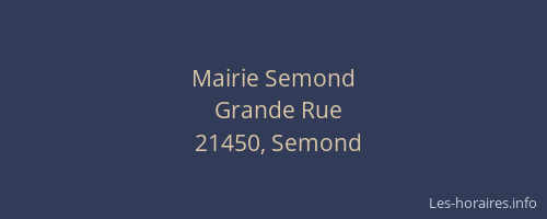 Mairie Semond