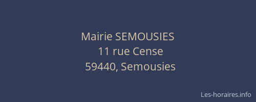 Mairie SEMOUSIES