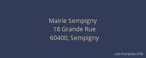 Mairie Sempigny