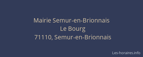 Mairie Semur-en-Brionnais