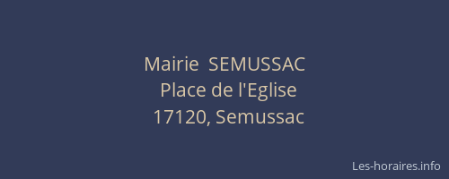 Mairie  SEMUSSAC