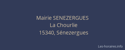 Mairie SENEZERGUES