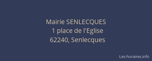 Mairie SENLECQUES