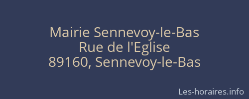 Mairie Sennevoy-le-Bas