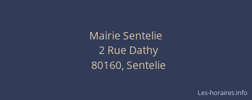 Mairie Sentelie