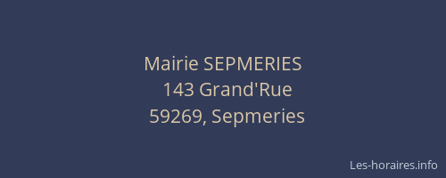 Mairie SEPMERIES