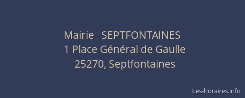 Mairie   SEPTFONTAINES