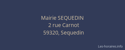Mairie SEQUEDIN