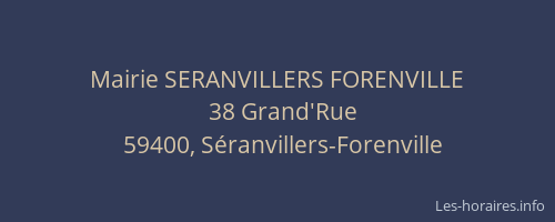 Mairie SERANVILLERS FORENVILLE