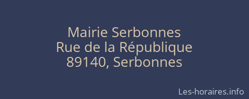 Mairie Serbonnes