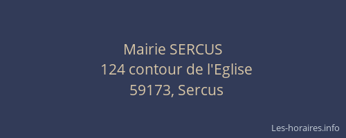 Mairie SERCUS