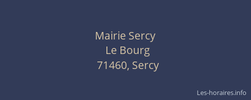 Mairie Sercy