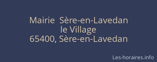 Mairie  Sère-en-Lavedan