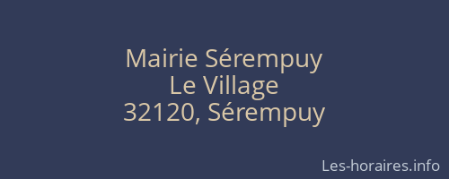 Mairie Sérempuy