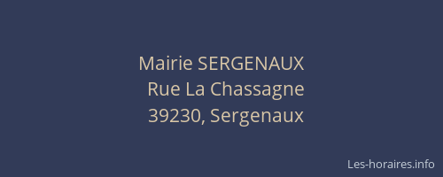 Mairie SERGENAUX