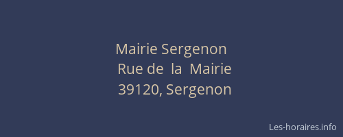 Mairie Sergenon