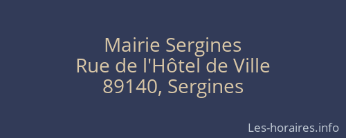 Mairie Sergines