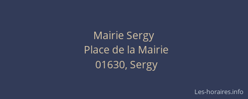 Mairie Sergy