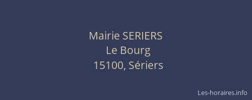 Mairie SERIERS