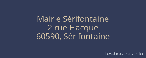 Mairie Sérifontaine