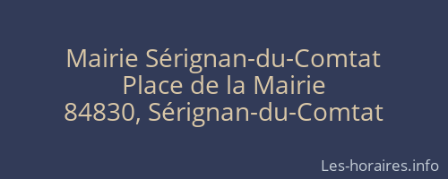 Mairie Sérignan-du-Comtat