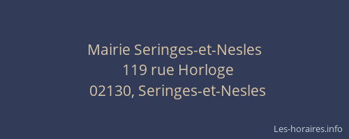 Mairie Seringes-et-Nesles