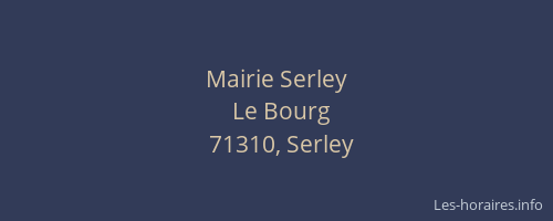Mairie Serley