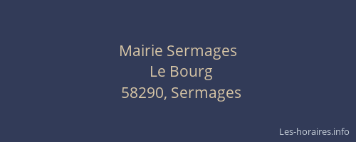Mairie Sermages