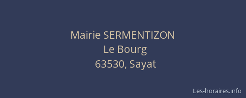 Mairie SERMENTIZON