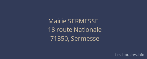 Mairie SERMESSE