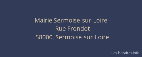 Mairie Sermoise-sur-Loire