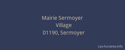 Mairie Sermoyer