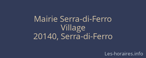 Mairie Serra-di-Ferro