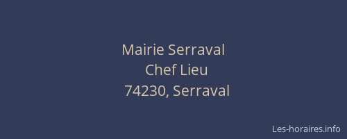Mairie Serraval