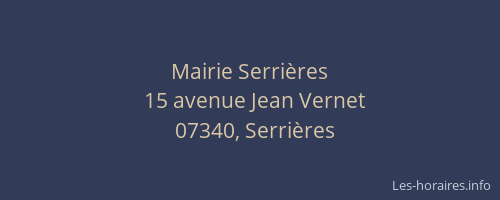 Mairie Serrières