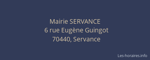Mairie SERVANCE