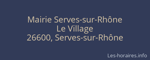 Mairie Serves-sur-Rhône