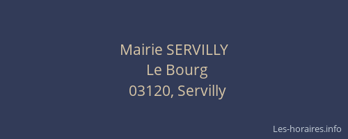 Mairie SERVILLY