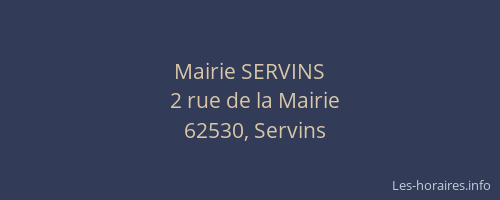 Mairie SERVINS